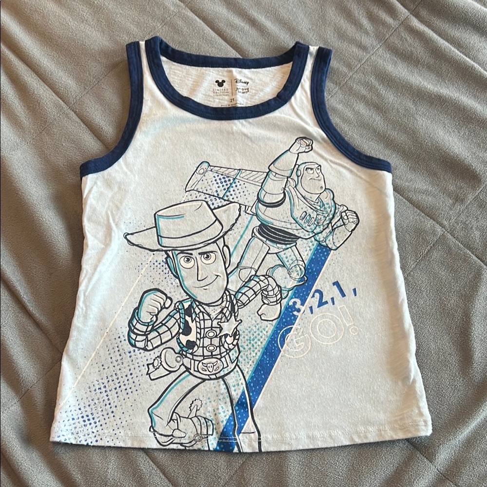 Jumping Beans White and Blue Toy Story Tank Top